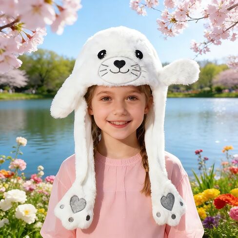 الأذن أفخم تتحرك القفز قبعة القفز ، قبعة رقيقة لطيف ، أغطية رأس دافئة ناعمة ، قبعة الأرنب عيد الميلاد هدية حفلة للبنين الأرجواني in Kuwait