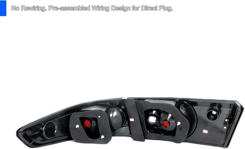 SPEC-D TUNING Black Housing Clear Lens Tail Lights Compatible with 2003-2005 Honda Accord 4Dr Sedan, Left + Right Pair Assembly in Kuwait