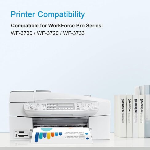 Wiseta 702XL 702 XL High Capacity Remanufactured for Epson 702XL Ink Cartridges Combo Pack 702XL T702XL 702 702 XL use with WF-3720 WF-3730 WF-3733 Printer (Black, Cyan, Magenta, Yellow, 4 Pack) in Kuwait