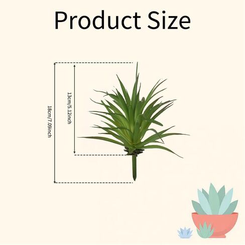 Artificial Succulents Plants 2PCS, Faux Succulents Unpotted Yucca Fake Succulent for Craft Lifelike Agave Plant Floral Decor for Greenhouse Party, Garden & Outdoor in Kuwait