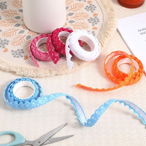 5 قطع من شريط الدانتيل ذاتي اللصق من BESPORTBLE، ملصقات زخرفة واشي قطنية مخفية بتصميم مجوف شريط دانتيل مزخرف للحرف اليدوية، سجل القصاصات، صناعة البطاقات، تزيين القرطاسية in Kuwait