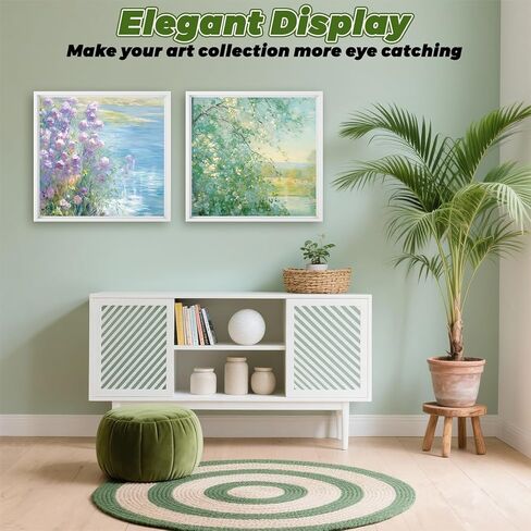 4Pcs Canvas Frame, 12"x12" Canvas Floater Frames, Floating Frame for Wall Art Oil Painting Paint Living Room Decor (White) in Kuwait