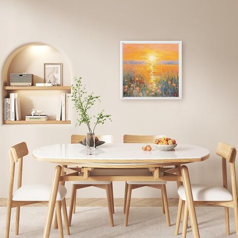 4Pcs Canvas Frame, 12"x12" Canvas Floater Frames, Floating Frame for Wall Art Oil Painting Paint Living Room Decor (White) in Kuwait