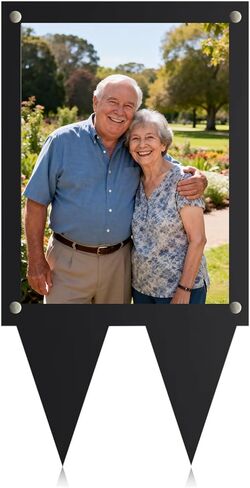 إطار صورة مقاوم للماء مقاس 5 × 7 للقبر، وديكورات المقبرة للقبر، وديكور القبر للمقبرة، إطار صورة أكريليك شفاف رأسي للاستخدام الخارجي لهدايا التعاطف التذكارية القبرية قطعة واحدة in Kuwait