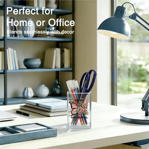 حامل قلم رصاص منظم من الأكريليك من You Are Not Broken، منظم تخزين فرش المكياج على شكل فراشة، حامل إكسسوارات مكتب الفراشة المضحكة للنساء والأم والابنة والأخت والصديقة الناجية in Kuwait