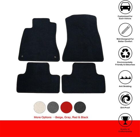 Floor Mats Compatible with 2006-2013 Lexus IS350 IS250 Factory, Factory Fitment Car Front & Rear Nylon Car Floor Carpets Carpet Liner by IKON MOTORSPORTS, 2007 2008 2009 2010 2011 in Saudi Arabia