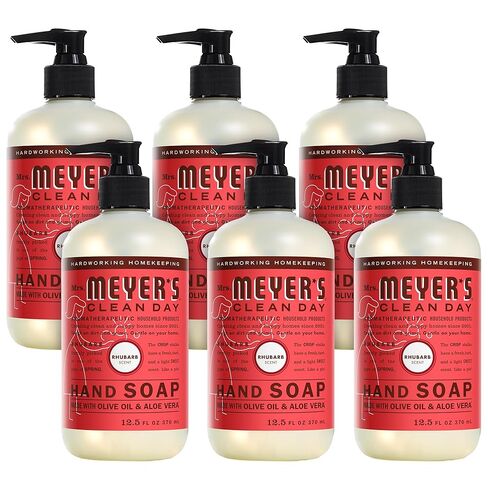 Mrs. Meyer's Hand Soap, Made with Essential Oils, Biodegradable Formula, Rhubarb, 12.5 fl. oz - (Pack of 6) in Kuwait