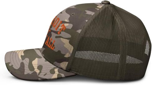 NG Camo Detroit vs All Yall Embroidered Curved Bill Camouflage Trucker Hat Low Crown Adjustable Snapback Cap in Saudi Arabia