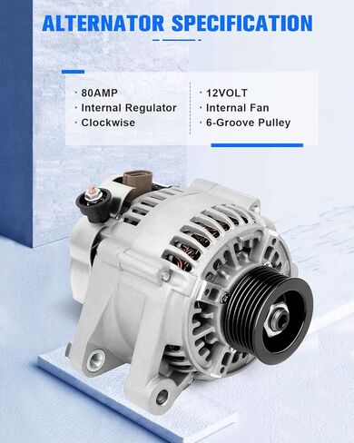 New Alternator Replacement for 1997-2001 for Lexus for ES300, High Output Alternator 13747 in Kuwait