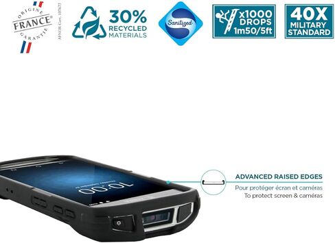 قضية Mobilis الوعرة لحمار وحشي TC51 TC52 TC56 TC57 مع قياسية ، وغطاء وقائي مقاوم للصدمات في الصف العسكري المتوافق مع إكسسوارات الشحن ، والمواد المعاد تدويرها ، والأسود in Kuwait
