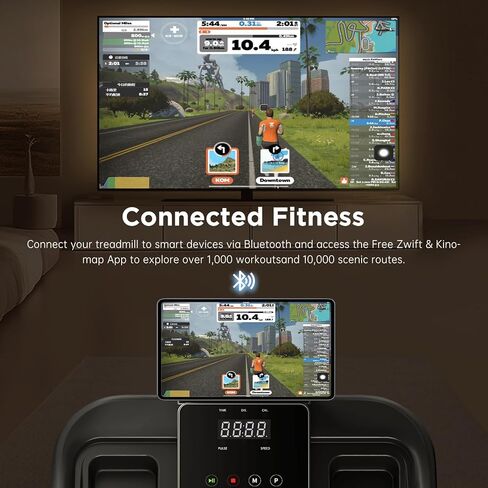 وسادة المشي مع ميل، وسادة المشي، جهاز مشي تحت المكتب، جهاز مشي للمشي والركض، جهاز مشي صغير الحجم بقوة 2.5 حصان للمكتب المنزلي مع جهاز تحكم عن بعد، 280 رطل، شاشة LED in Kuwait