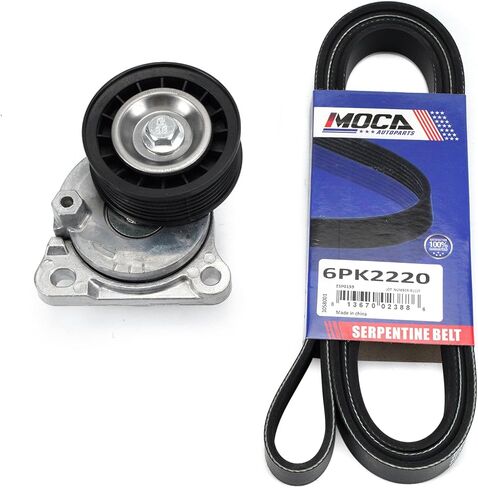 MOCA Serpentine Belt Component Kit Compatible with 10-13 for Ford Transit Connect 2.0L, 07-11 for Ford Focus 2.0L 1999CC 122Cu. in. l4 Gas DOHC Naturally Aspirated in Saudi Arabia
