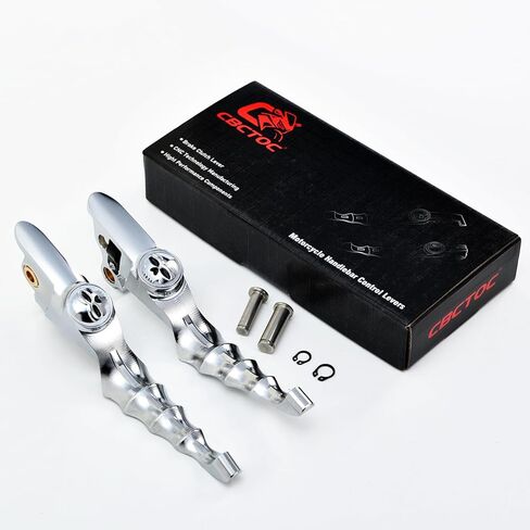 1Pair CNC Brake Clutch Levers Compatible with Harley Touring and Trike Models 2008-2013 Road King 2008-2016 (Chrome) in Saudi Arabia
