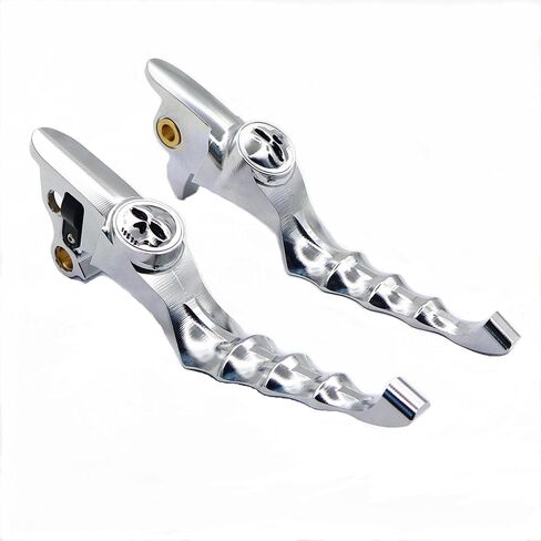 1Pair CNC Brake Clutch Levers Compatible with Harley Touring and Trike Models 2008-2013 Road King 2008-2016 (Chrome) in Saudi Arabia