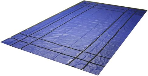 Mytee Products 16' x 27' Flatbed Truck 18 Oz Steel Tarp with 4 FT Drop - Black Heavy Duty Vinyl Waterproof Tarp for Trailers to Protect Cargo from Wind, Rain, Snow and Sun in Saudi Arabia