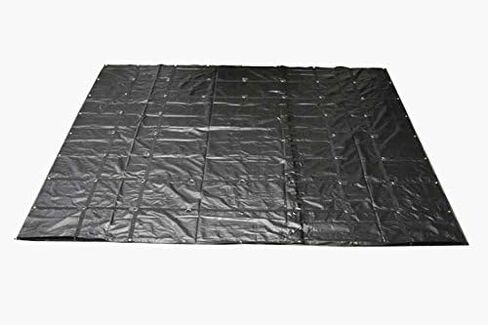Mytee Products 16' x 27' Flatbed Truck 18 Oz Steel Tarp with 4 FT Drop - Black Heavy Duty Vinyl Waterproof Tarp for Trailers to Protect Cargo from Wind, Rain, Snow and Sun in Saudi Arabia