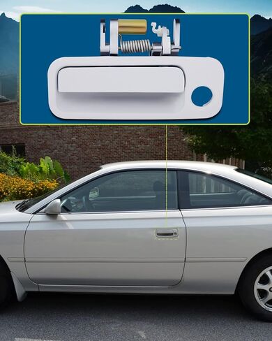 LUJUNTEC Exterior Door Handle Front Driver Side Replacement for 1997-2001 for Toyota Camry White in Saudi Arabia