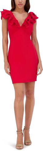 Siena Women's Sleeveless Ruffle V-Neck Mini Dress in Saudi Arabia