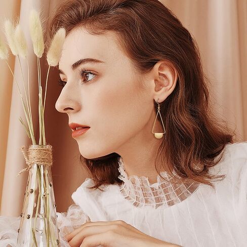 9 Pairs Drop Dangle Earrings Set for Women Stainless Steel Earrings Boho Vintage Silver/Gold Drop Earrings Set Long Bar Earrings Fashion Jewellery in Saudi Arabia