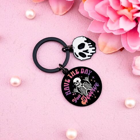 Scream Merch Goth Keychain Accessories Skull Horror Keychain Horror Gifts For Women Halloween Boo Basket Stuffers For Teens Men Wicked Stuff Halloween Spooky Gifts For Women in Kuwait