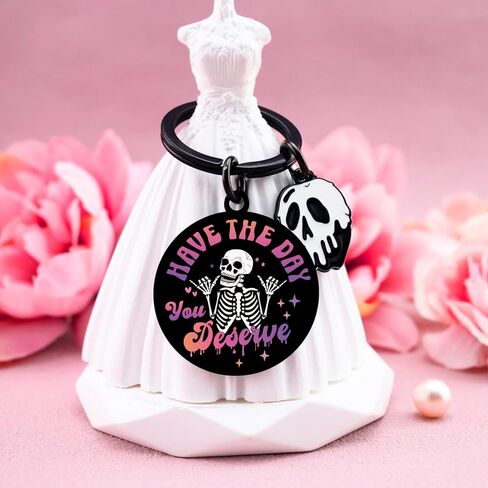 Scream Merch Goth Keychain Accessories Skull Horror Keychain Horror Gifts For Women Halloween Boo Basket Stuffers For Teens Men Wicked Stuff Halloween Spooky Gifts For Women in Kuwait