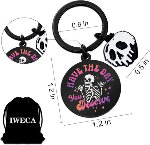 Scream Merch Goth Keychain Accessories Skull Horror Keychain Horror Gifts For Women Halloween Boo Basket Stuffers For Teens Men Wicked Stuff Halloween Spooky Gifts For Women in Kuwait
