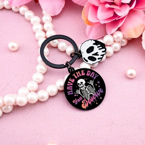 Scream Merch Goth Keychain Accessories Skull Horror Keychain Horror Gifts For Women Halloween Boo Basket Stuffers For Teens Men Wicked Stuff Halloween Spooky Gifts For Women in Kuwait