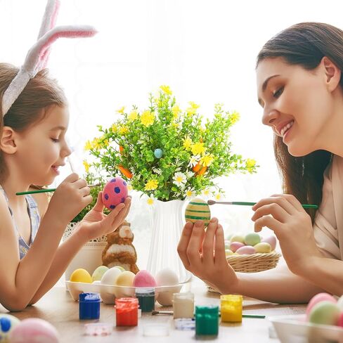 6 قطع من Yunlly بيض عيد الفصح ينبع من أعواد التوت الربيعية مع تزيين البيض والجزر وأعواد البيض المرقطة الملونة وسيقان التوت الربيعية لمزهرية عيد الفصح المركزية in Saudi Arabia