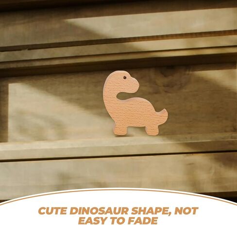 6pcs Wooden Dinosaur Drawer Knobs Animal Dresser Pulls for Nursery Dresser Handles with Screws Cute Dinosaur Cabinet Hardware for ’ Room Decor in Kuwait