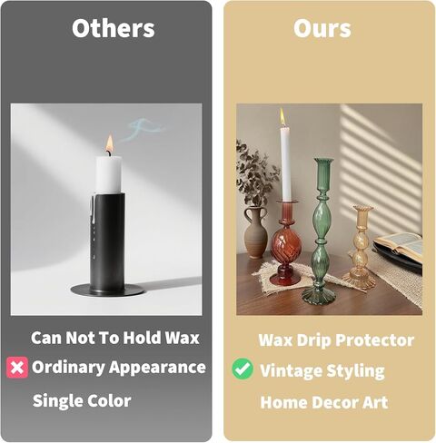 3 قطعة حامل شمعدان زجاجي مجموعة من 3 للزينة حامل شموع كروي عتيق لعيد الحب وحفلات الزفاف وأعياد الميلاد قطعة مركزية in Kuwait