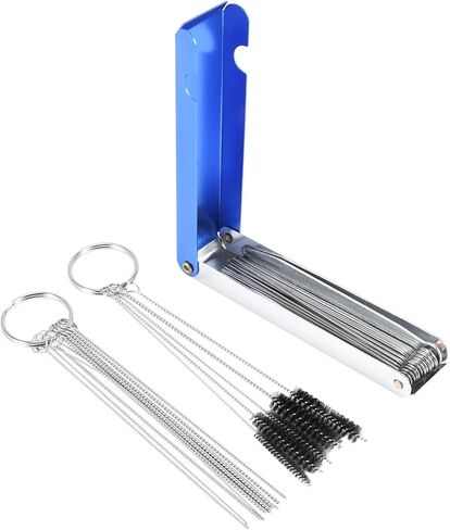 Carburetors Carbon Dirt Jet Remove Cleaner,Fine Good 13 Cleaning Wires Set + 10 Cleaning Needles + 5 Nylon Brushes Tool Kit in Kuwait