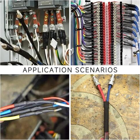 Heat Shrink Tube, Wire Wrap Electrical Cable Ratio 2:1 Heat Shrinkable Shrinking Sleeving Black 1M / 3.3Ft Dia 70mm (70MM) in Kuwait
