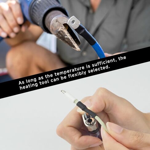 Heat Shrink Tube, Wire Wrap Electrical Cable Ratio 2:1 Heat Shrinkable Shrinking Sleeving Black 1M / 3.3Ft Dia 70mm (70MM) in Kuwait