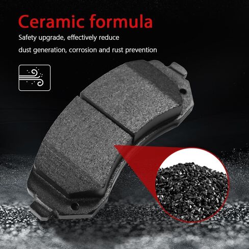 Ceramic Brake Pads Front and Rear Fit for Ford Ranger 2010-2011,Mazda B2300/B4000 2010 with Hardware Kits in Kuwait