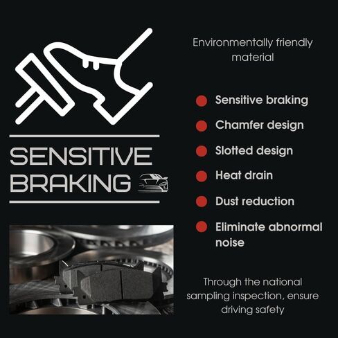 Ceramic Brake Pads Front and Rear Fit for Ford Ranger 2010-2011,Mazda B2300/B4000 2010 with Hardware Kits in Kuwait