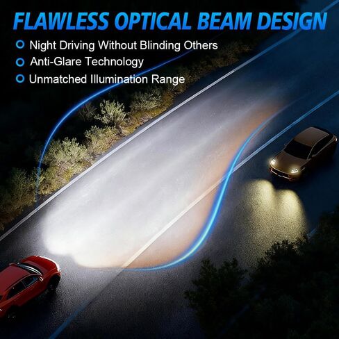 مصابيح كهربائية متوافقة مع 2016-2020 Honda Civic 9005 High Beam H11 Low Beam H11 Fog Lights Combo Pack سطوع 800% مع قابس مروحة التبريد N Play Pack of 6 in Kuwait