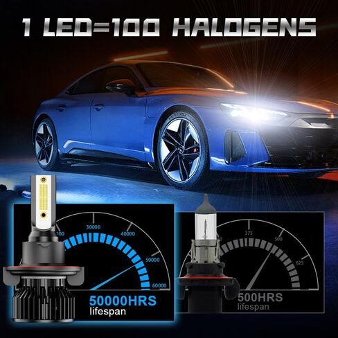 مجموعة لمبات LED لسيارة Jeep Renegade 2015 2016 2017 2018 2019 2020، 4 قطع بيضاء فائقة السطوع وشعاع عالي ومنخفض ومصابيح ضباب LED. in Kuwait