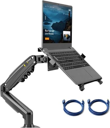 2 in 1 F80 + FP-2 for 17-30 inch Monitor + 10 inch -17 inch Desktop Stand Mount Bracket clamp(with Cable Cover) in Saudi Arabia