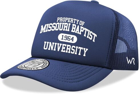 Missouri Baptist University Spartans NCAA Trucker Mesh Snapback Cap Hat Navy Blue in Kuwait