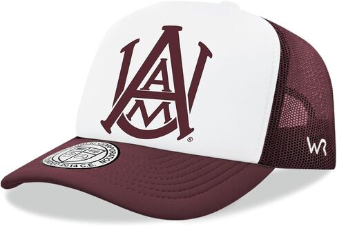 BH Fashion Company Alabama A&M University Bulldogs Trucker Mesh Snapback Jumbo Cap Maroon in Kuwait