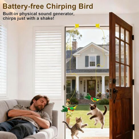 لعبة تفاعلية للطيور القطة (غير الطيران) ، وقابلة لإعادة الشحن ومقاومة للمضغ ، ومحاكمة ، وتنشيط ، ومحاكاة الأجنحة الطيور والأصوات مع 3 سرعات ، للقطط والكلاب والحيوانات الأليفة الصغيرة in Kuwait