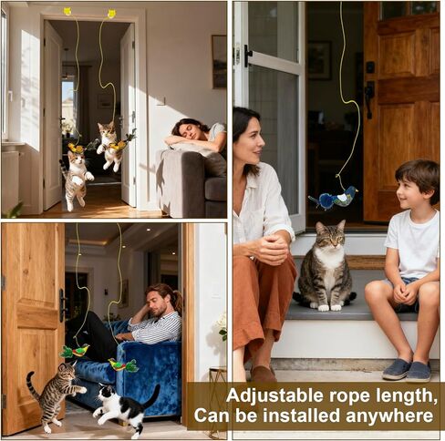 لعبة تفاعلية للطيور القطة (غير الطيران) ، وقابلة لإعادة الشحن ومقاومة للمضغ ، ومحاكمة ، وتنشيط ، ومحاكاة الأجنحة الطيور والأصوات مع 3 سرعات ، للقطط والكلاب والحيوانات الأليفة الصغيرة in Kuwait