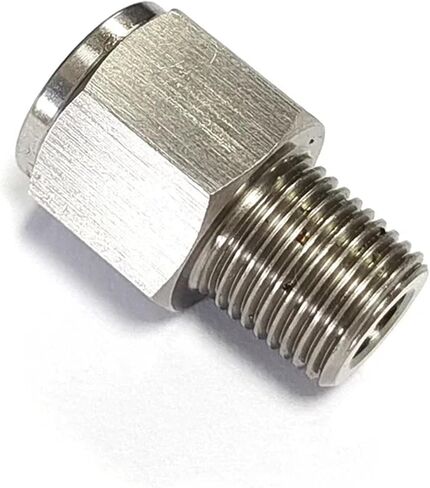 1/8" NPT Male to M10x1.0 Female Stainless Steel Gauge Take Off in Kuwait