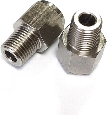 1/8" NPT Male to M10x1.0 Female Stainless Steel Gauge Take Off in Kuwait