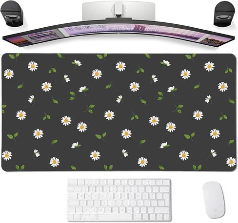 Idocolors Lovely Cherry Desk Mat, Pink Extended Gaming Keyboard Mouse Pad, Large Cute Kawaii Women Office Desk Cover Mat Protector 31.5"x15.7" in Saudi Arabia