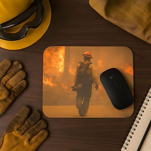 لوحة ماوس Wildland Firefighter Scene | الإنقاذ من حرائق الغابات في حرائق الغابات in Saudi Arabia