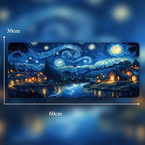 لوحة ماوس ألعاب Galaxy Night Theme مقاس 30 × 60 سم، قاعدة مطاطية مضادة للانزلاق من Diatom Mud، بساط لوحة مفاتيح وماوس ملحق للكمبيوتر المكتبي in Saudi Arabia