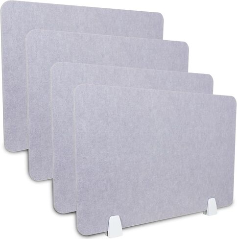 4 PCS Desk Dividers Acoustic Privacy Desk Panel مع Metal Clip Cliproom Testing Shield STEFT DESSS DISKINGES و DISTACTIONS لمدرسة مكاتب الطلاب 23.6 "L x15.8" W in Saudi Arabia
