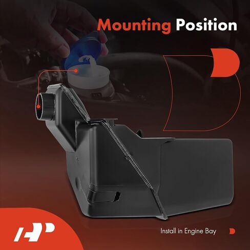 A-Premium Engine Coolant Reservoir Compatible with Chevrolet Camaro 2010-2015 3.6L - with Cap & Filler Neck in Kuwait