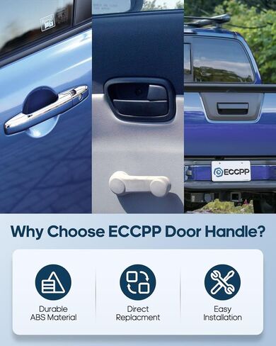 ECCPP Exterior Black Lever w/Chrome Door Handle Front Replacement for 2006-2010 for Hyundai for Sonata | Replaces 826513K500, 826523K020,79823 in Saudi Arabia